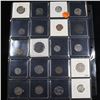 Image 2 : Page of 20 Mixed coins Barber 10c, Braided Hair 1c, Washington 25c, Barber 25c, Indian 1c, Jefferson