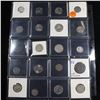 Image 2 : Page of 20 Mixed coins Mercury 10c, Braided Hair 1c, Washington 25c, Barber 10c, Indian 1c, Jefferso