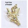 Image 1 : 14K GOLD WALKING ANGEL CHARM 18 INCH NECKLACE