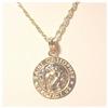 Image 1 : "BIG 8 g 14K GOLD ST. CHRISTOPHER MEDALLION NECKLACE 24"""