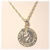 Image 2 : "BIG 8 g 14K GOLD ST. CHRISTOPHER MEDALLION NECKLACE 24"""