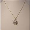 Image 3 : "BIG 8 g 14K GOLD ST. CHRISTOPHER MEDALLION NECKLACE 24"""