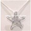 Image 2 : STERLING SILVER STARFISH NECKLACE 18 NECKLACE