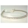 Image 1 : 18K WHITE GOLD TENNIS BRACELET 2 CTW GENUINE DIAMONDS