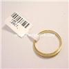 Image 2 : $699. 14K YELLOW GOLD BAND WITH REAL DIAMOND INLAY RING