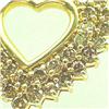 Image 3 : 5 CTW CHAMPAGNE DIAMOND HEART PENDANT NECKLACE10K GOLD