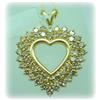 Image 5 : 5 CTW CHAMPAGNE DIAMOND HEART PENDANT NECKLACE10K GOLD