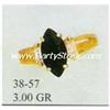 Image 1 : 14K SOLID GOLD & MARQUIS CUT LAB CREATED ONYX RING 3G