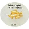 Image 1 : 14K SOLID YELLOW GOLD FAMILY OF DOLPHINS RING 4.7 G