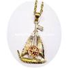 Image 3 : 14K Gold Pendant Charm Jewelry SAILBOAT SAILING BOAT