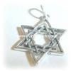 Image 2 : 100% Sterling Silver Star David Earrings Dangle Pierced