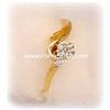 Image 3 : 14K SOLID GOLD RING W/ 2 GENUINE DIAMONDS..CLOSE OUT!
