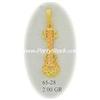 Image 1 : NEW 14K Gold Pendant Charm Jewelry Dije Colgante GUITAR