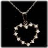 Image 1 : $650. PLATINUM & GENUINE DIAMOND HEART PENDANT NECKLACE