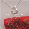 Image 2 : STERLING SILVER FAITH LOVE & HOPE HEART 18 NECKLACE
