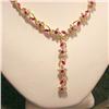 Image 1 : SOLID 14K GOLD  SYNTHETIC RUBY NECKLACE