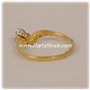 Image 4 : 14K SOLID GOLD RING  2 GENUINE DIAMONDS