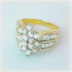 NEW 10K YELLOW GOLD 1.25 CTW GENUINE DIAMOND RING