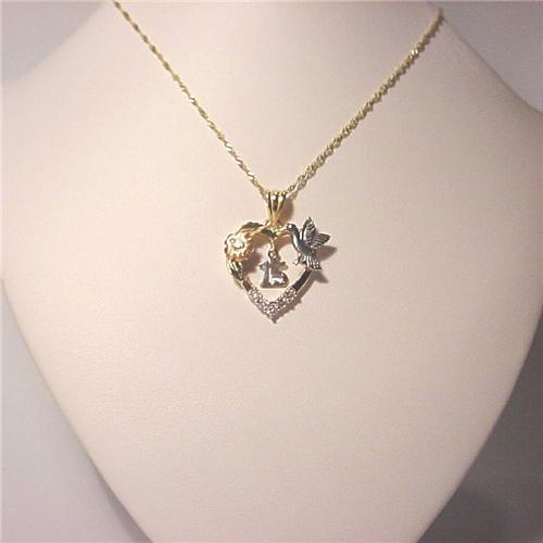BIG! 14K Solid Gold Quinceanera Necklace 15 Years