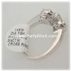 Image 2 : $1285 14K GOLD .75 CTW DIAMOND RING WEDDING CROSS