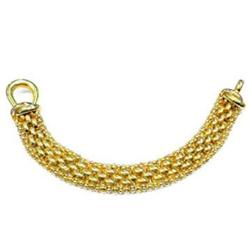 SOLID 14K GOLD ITALIAN FANCY BICYCLE LINK BRACELE