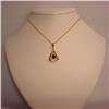 Image 3 : 14K GOLD GENUINE SAPPHIRE & DIAMOND PENDANT NECKL