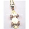 Image 3 : NEW 14K SOLID GOLD SKATEBOARD 18 INCH NECKLACE JE
