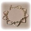 Image 3 : 100% STERLING SILVER HEART SHAPED LINK BRACELET
