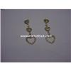 Image 2 : SOLID 14K GOLD 3 HEART EARRINGS! DANGLE 2 INCHES!