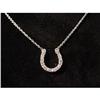 Image 1 : HORSEBIT HORSESHOE SILVER CZ NECKLACE
