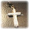 Image 4 : 14K WHITE GOLD DIAMOND CROSS PENDANT JEWELRY 3.4 