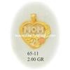 Image 1 : 14K Gold Pendant Charm Jewelry Colgante Heart Mom