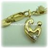 Image 3 : 14K GOLD DIAMOND MOTHER CHILD BRACELET