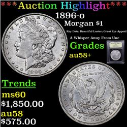 ***Auction Highlight*** 1896-o Morgan Dollar $1 Graded Choice AU/BU Slider+ By USCG (fc)
