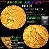 Image 1 : ***Auction Highlight*** 1911-d Gold Indian Quarter Eagle $2 1/2 Graded Select Unc By USCG (fc)