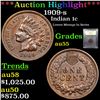 Image 1 : ***Auction Highlight*** 1909-s Indian Cent 1c Graded Choice AU By USCG (fc)