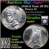 Image 1 : ***Auction Highlight*** 1926-d Vam 1H R5 Peace Dollar $1 Graded GEM Unc By USCG (fc)