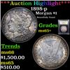 Image 1 : ***Auction Highlight*** 1898-p Morgan Dollar $1 Graded GEM+ Unc By USCG (fc)