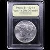 Image 4 : ***Auction Highlight*** 1934-p Vam 1a R5 Elite 30 Peace Dollar $1 Graded GEM Unc By USCG (fc)