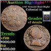 Image 1 : ***Auction Highlight*** 1787 Vemont Bust Right Colonial Cent 1c Graded vf details By USCG (fc)