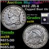 Image 1 : ***Auction Highlight*** 1832 JR-4 Capped Bust Dime 10c Graded Choice AU/BU Slider By USCG (fc)