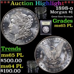 ***Auction Highlight*** 1898-o Morgan Dollar $1 Graded GEM Unc PL By USCG (fc)