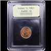 Image 4 : ***Auction Highlight*** 1901 Indian Cent 1c Graded Choice+ Unc RD By USCG (fc)