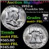 Image 1 : ***Auction Highlight*** 1952-s Franklin Half Dollar 50c Graded Select Unc+ FBL By USCG (fc)