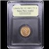 Image 4 : ***Auction Highlight*** 1861 Type 2 New Rev Gold Liberty Quarter Eagle $2 1/2 Graded Select Unc By U
