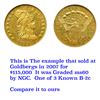 Image 6 : *Highlight Of Entire Auction* 1798 Type 2 B-2C Br-6427 Draped Bust $5 Gold Choice AU/BU By USCG fc