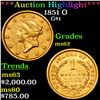 Image 1 : ***Auction Highlight*** 1851 O Gold Dollar $1 Grades Select Unc (fc)