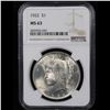 Image 2 : NGC 1922-p Peace Dollar $1 Graded ms63 By NGC