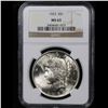 Image 2 : NGC 1923-p Peace Dollar $1 Graded ms63 By NGC