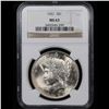 Image 2 : NGC 1923-p Peace Dollar $1 Graded ms63 By NGC